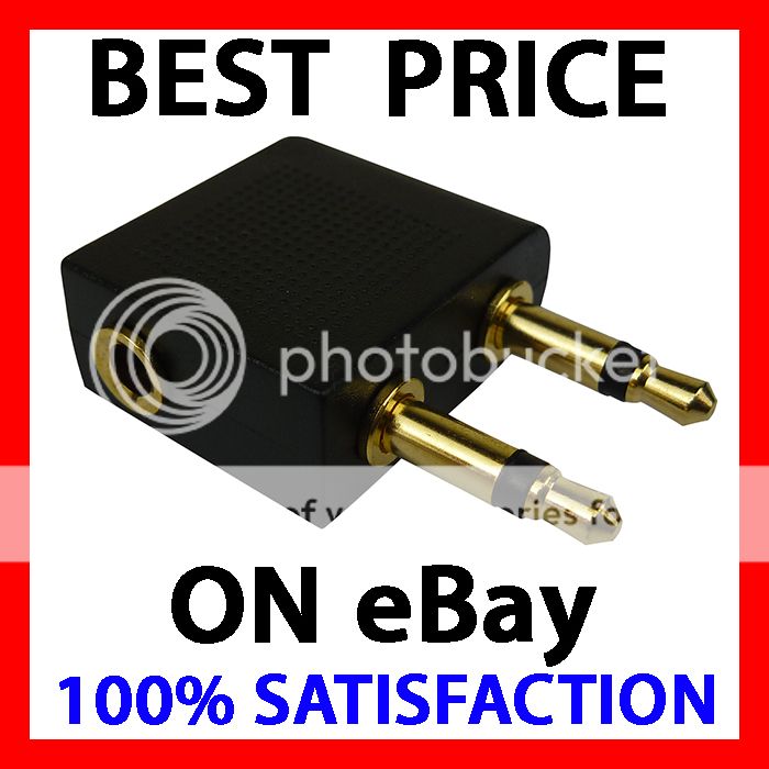 Plane Travel Adapter 3.5mm Headphones Airplane Converter Airline Audio